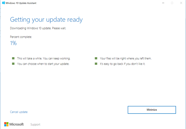The rollout for the side past times side is yet to a greater extent than or less days away but if y'all tin Upgrade to Windows 10 May 2019 Update v1903 using Windows 10 Update Assistant