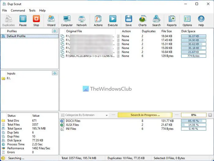 DupScout: Increase free disk space using this duplicate files deleter