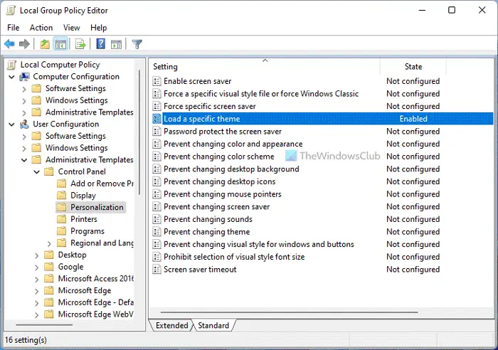How to load a specific theme for new users in Windows 11 10 - 17
