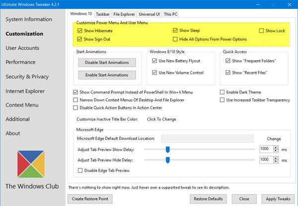 Hibernate options inwards the Power Options carte du jour Power Options missing from Start Menu inwards Windows 10