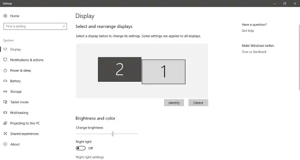 Setup Dual Monitors on Windows 10