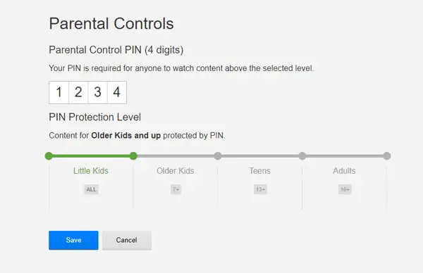 How to set parental control on Netflix