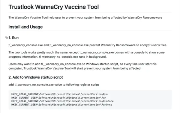 WannaCry Ransomware Scanner Tool