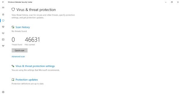 Remove or Restore files from Quarantine in Windows Defender Security Center