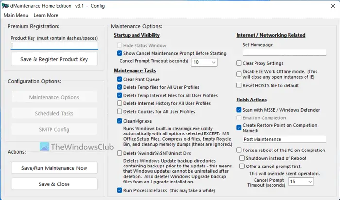 Create your own Windows maintenance and optimization tool with dMaintenance