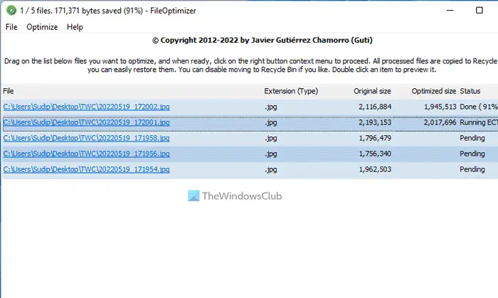 Optimize Files with free FileOptimizer for Windows 11/10