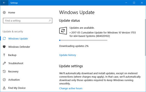 windows 10 update error code 0x8024a105