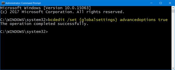 Boot Windows 11/10 directly to Advanced Startup Settings screen
