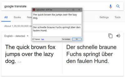 Use Capture2Text to quickly convert screen portion to plain text