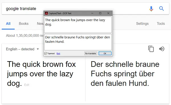 Use Capture2Text to quickly convert screen portion to plain text