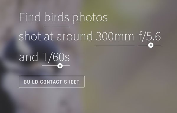 Shutterdial find Images based on Camera Settings