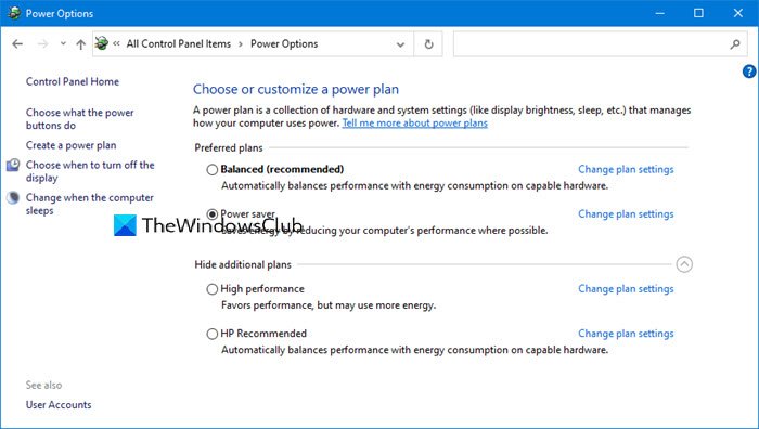 Manage Power Schemes on your Windows PC