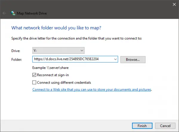 Map OneDrive as Network Drive on Windows 10