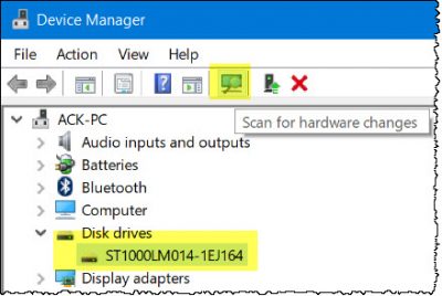 device manager The Disk structure is corrupted