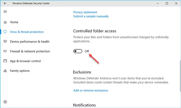 Controlled Folder Access in Windows 10