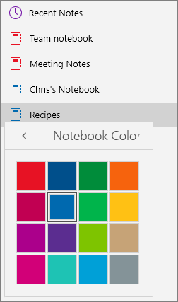 Color of the Notebook. Source: microsoft.com
