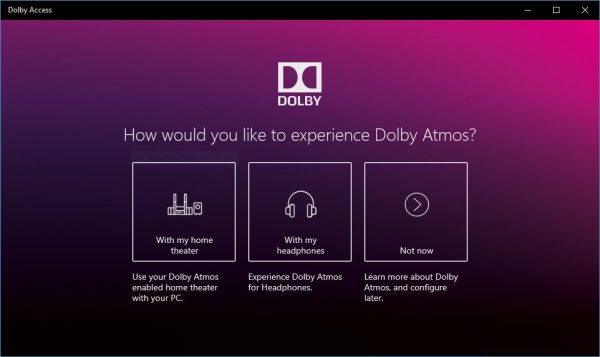 Enable Dolby Atmos on Windows 10