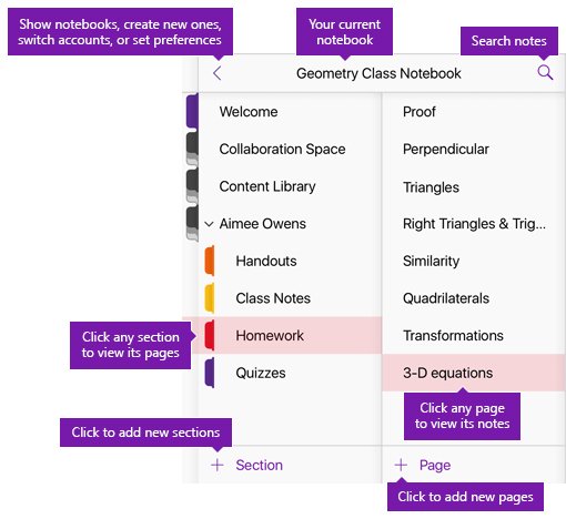 OneNote features