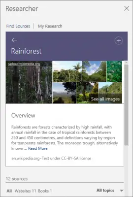 Researcher on OneNote. Source: microsoft.com