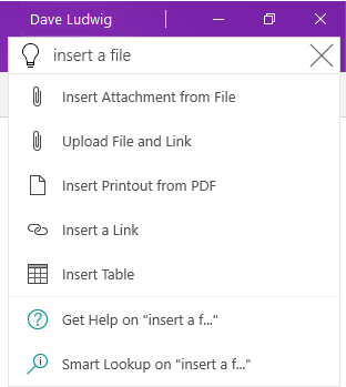 Tell Me feature on OneNote. Source: microsoft.com