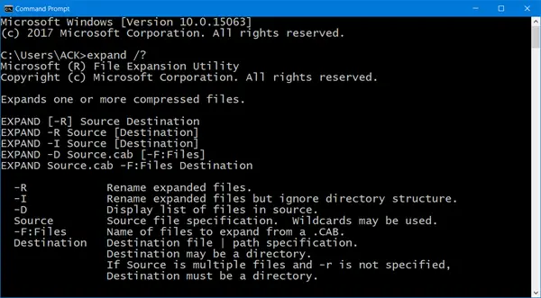 How To Extract Cab File Using Command Line Tools In Windows 10