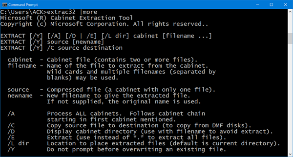 How To Extract Cab File Using Command Line Tools In Windows 10