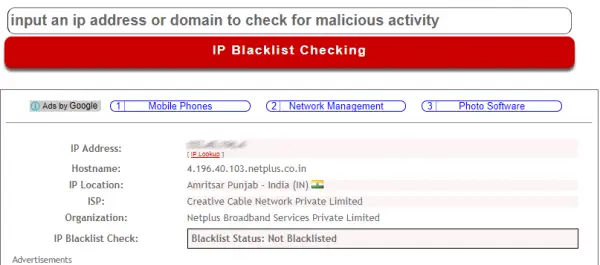 Track IP address location