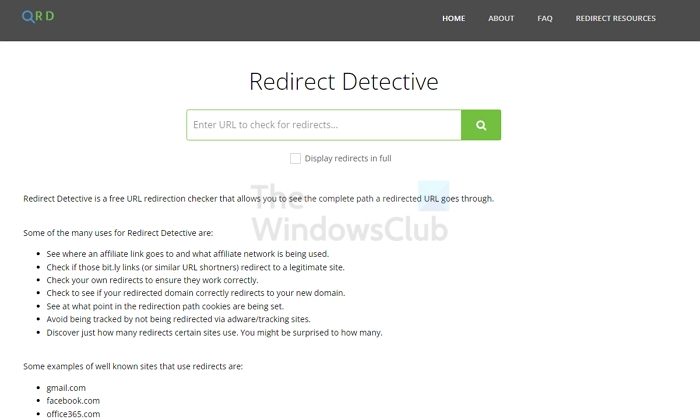 redirect detective url checker