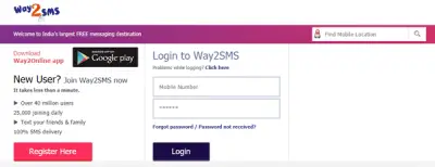 Websites to send unlimited SMS to mobile