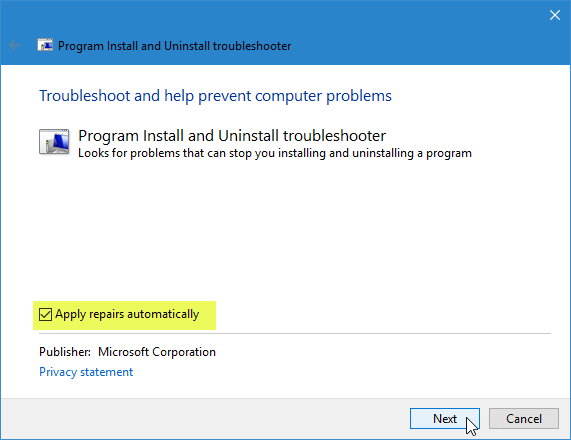 Installing Skype failed with error code 1603 on Windows 10