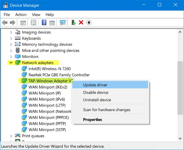 Tap-Windows adapters driver