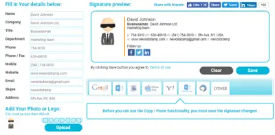 Free email signature generators