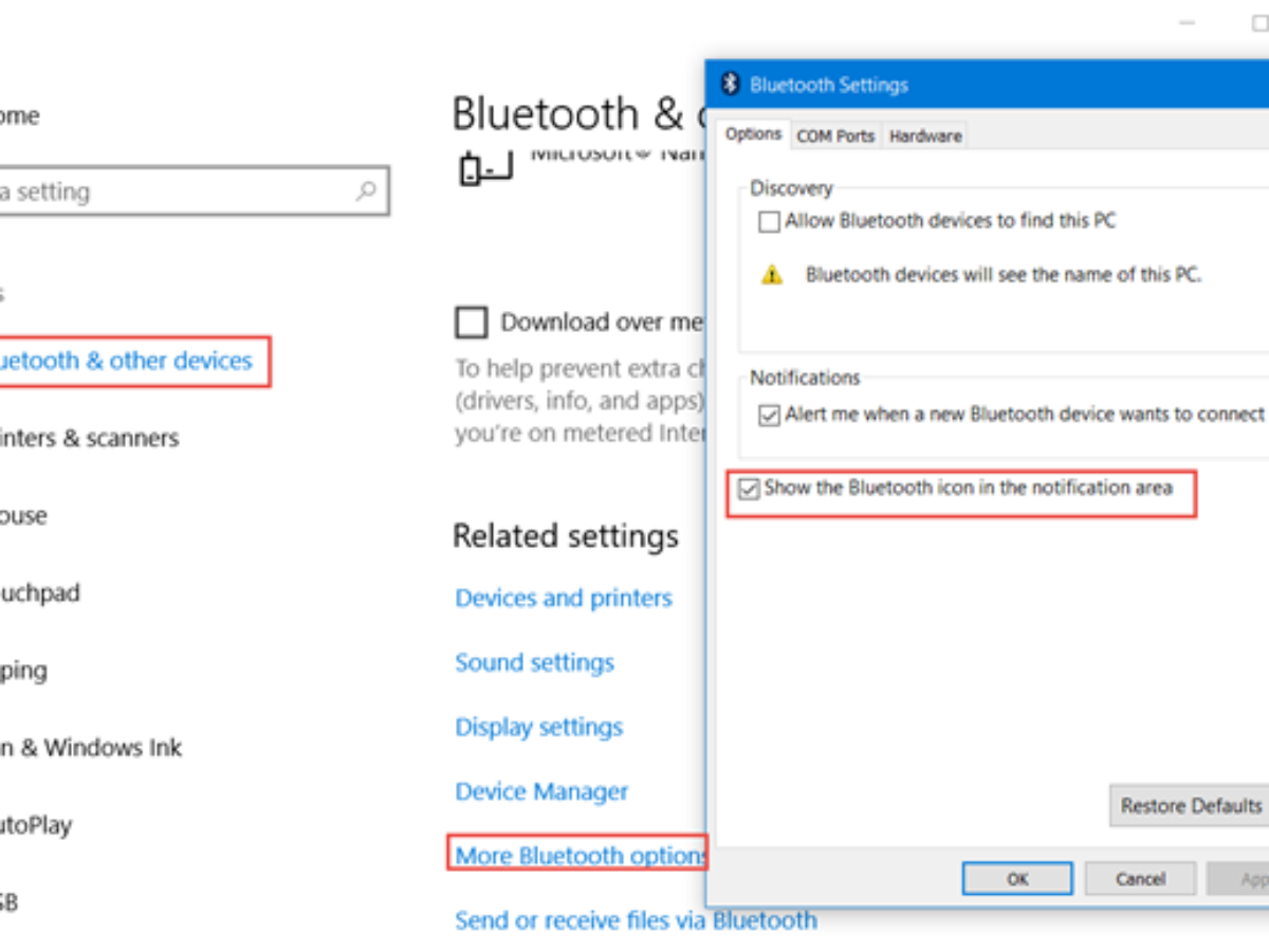 Bluetooth Icon Missing In Windows 10 Action Center