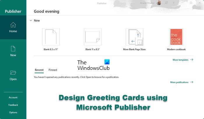 Design Greeting Cards using Microsoft Publisher