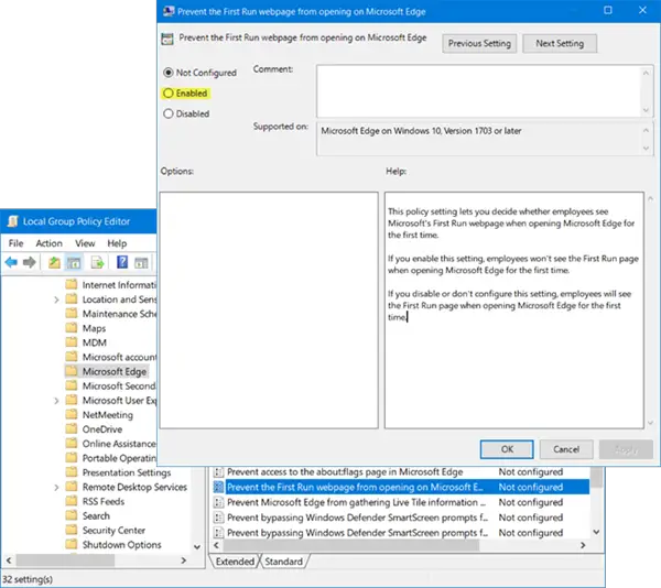 How to disable Microsoft Edge First Run Welcome Page - 16
