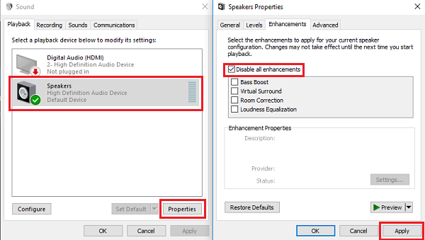 Sound Distortion in Windows 10