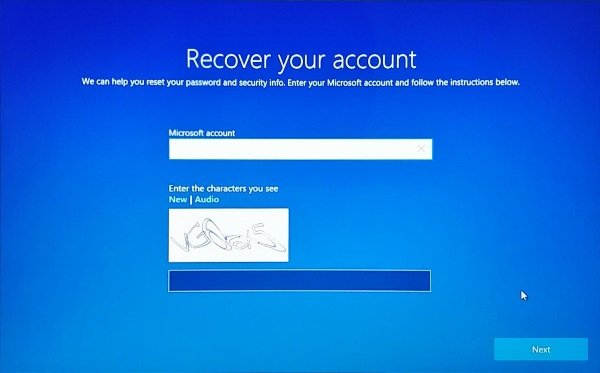 Recover password from Lock Screen in Windows 10