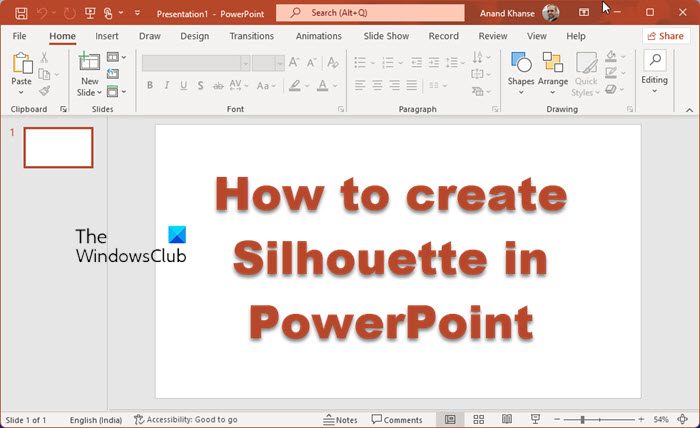 How to create Silhouette in PowerPoint