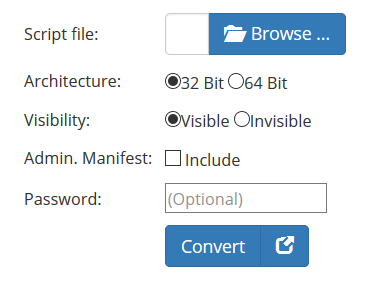 Vbs Js To Exe online