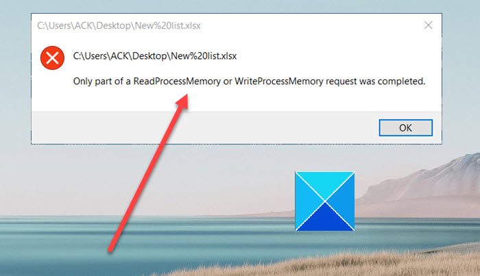 Only part of ReadProcessMemory or WriteProcessMemory request was completed - 71
