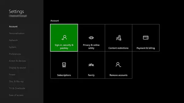 Hide Email address in Xbox One dashboard