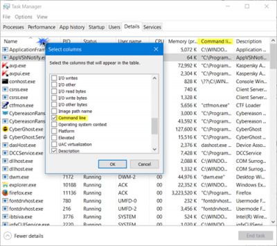 Console Task Display Display Command Line in Task Manager – OpenFin