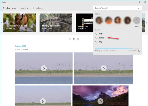 How to Edit video and search for people in Photos app for Windows 10