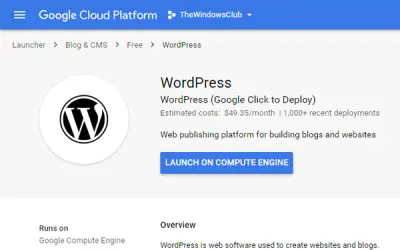 How to install WordPress on Google Cloud Platform