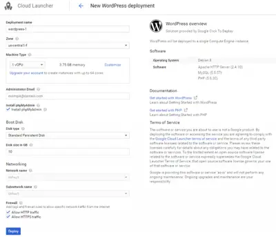 How to install WordPress on Google Cloud Platform