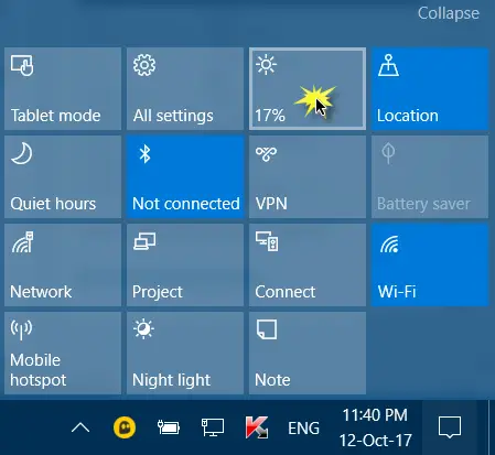 brighter screen on windows 8