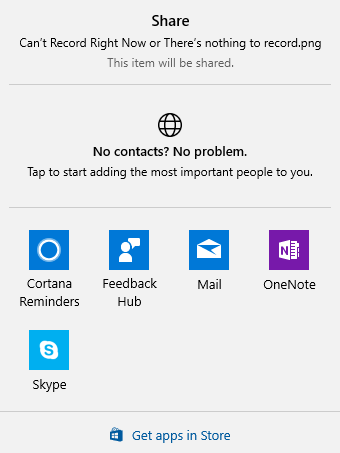 share item windows 10 context menu