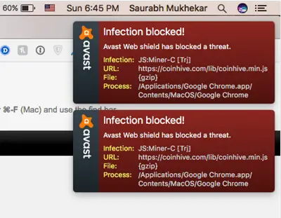 CoinHive mac infection