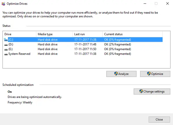 Disk Defragmentation