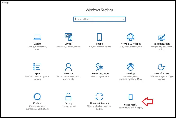 Mixed Reality windows 10